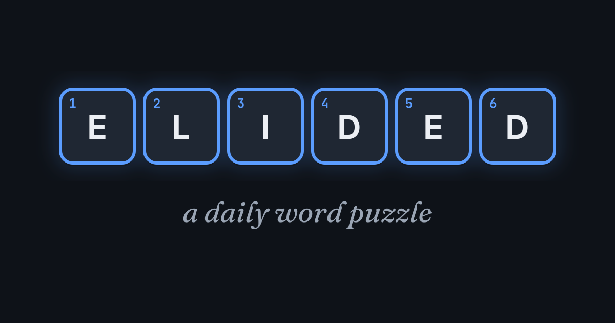 Preview image of Elided — a daily word puzzle